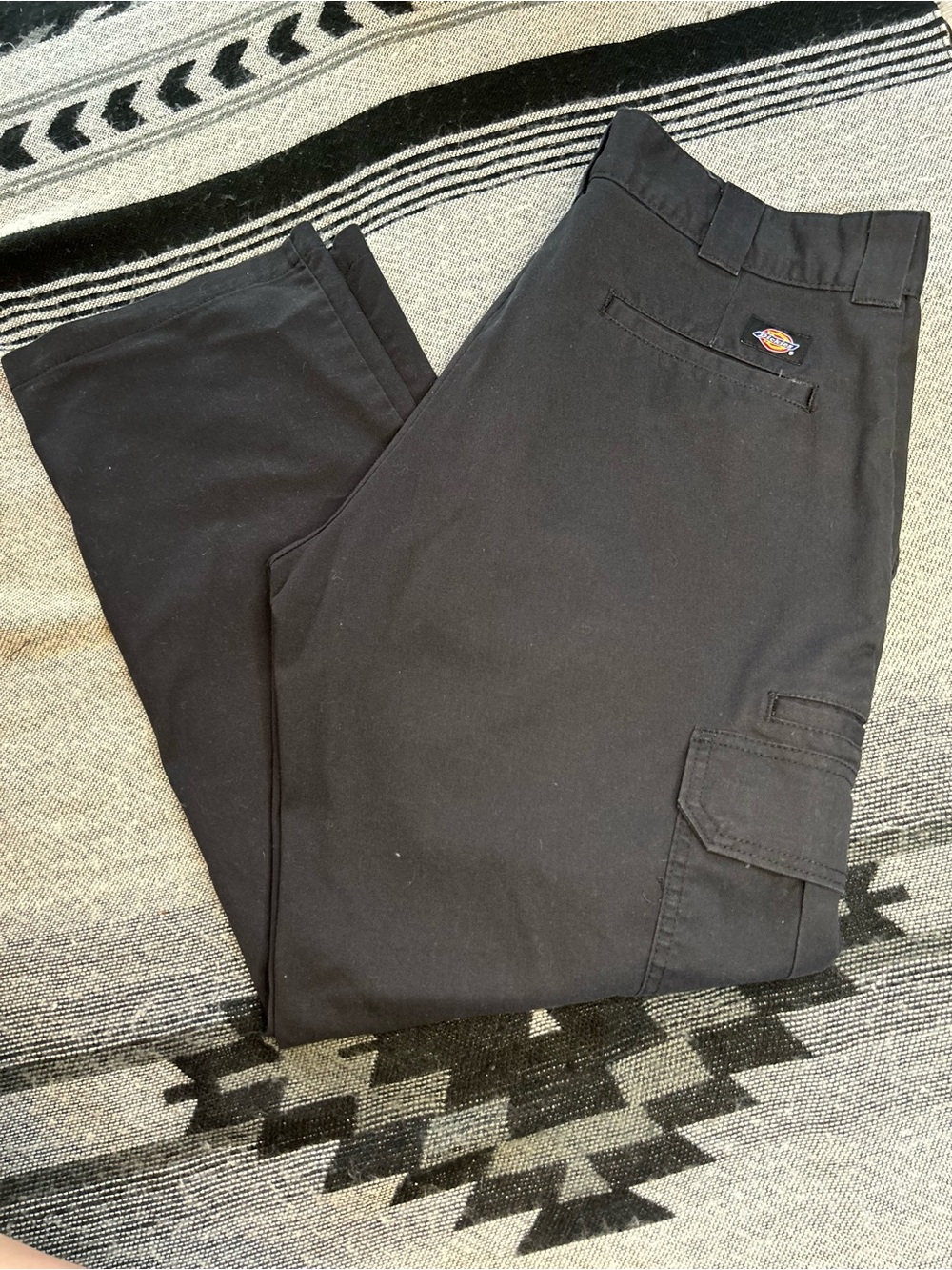 Dickies Black Cargo Work Pants with Utility Pockets